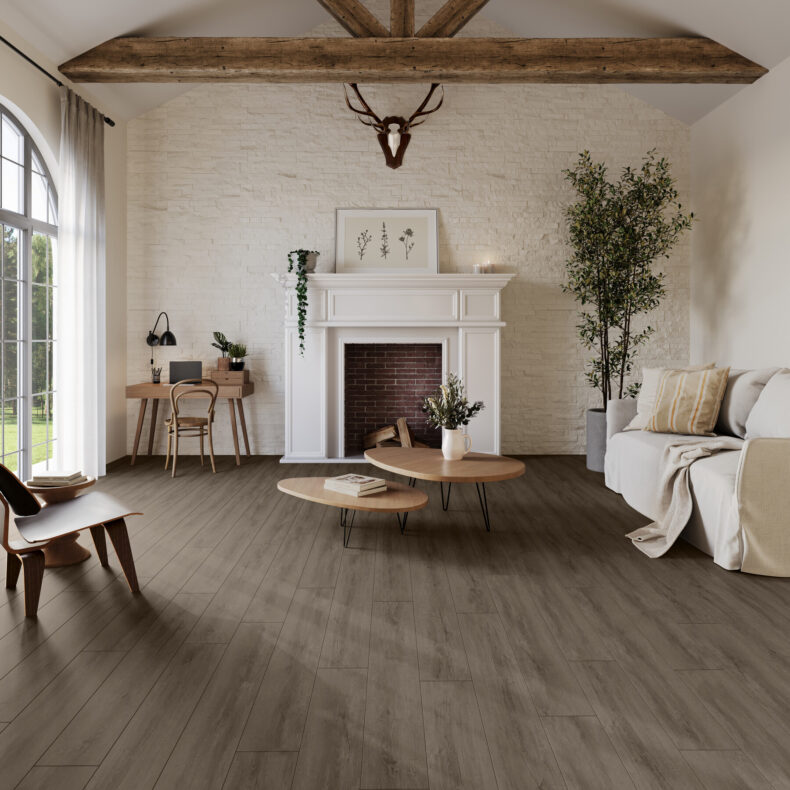 View of Country Oak - Hessian (Maximus) luxury vinyl tile by Invictus