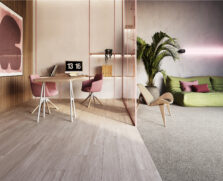 View of New England Oak - Misty (Maximus Click) luxury vinyl tile by Invictus