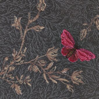 Timorous Beasties Collection By Brintons Noir Ruskin Butterfly carpet by Brintons