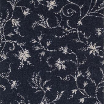 Classic Florals Nouveau Parterre French Blue carpet by Brintons