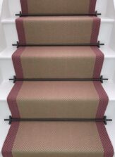 Felton Border - Priory Mauve stair runner by Off The Loom