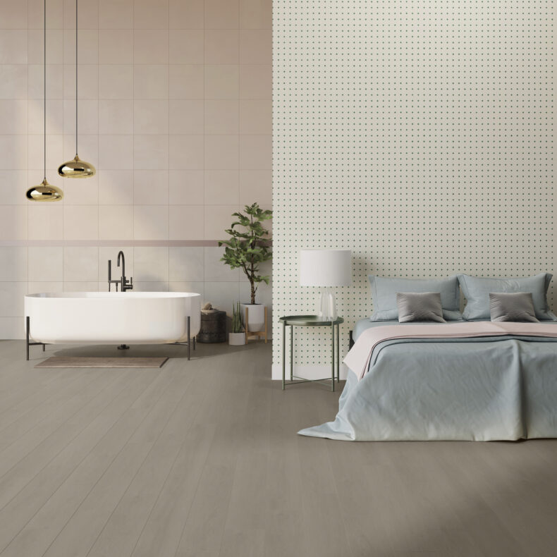 View of Elegant Oak - Tan (Maximus) luxury vinyl tile by Invictus