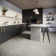 View of Groovy Granite - Shadow Parquet (Maximus) luxury vinyl tile by Invictus