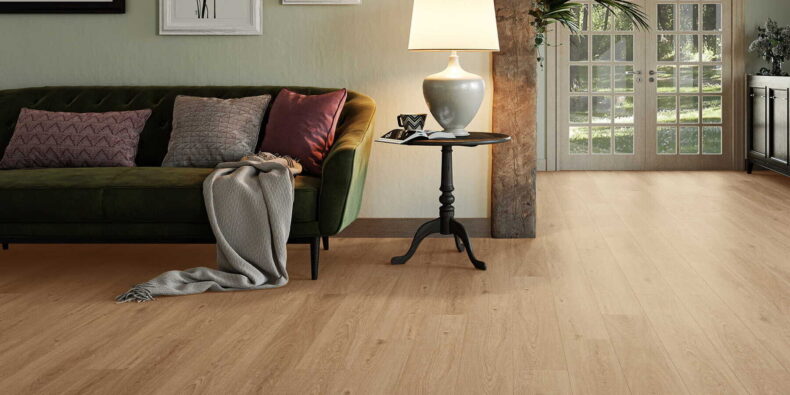 View of Sherwood Oak - Natural luxury vinyl tile by Invictus
