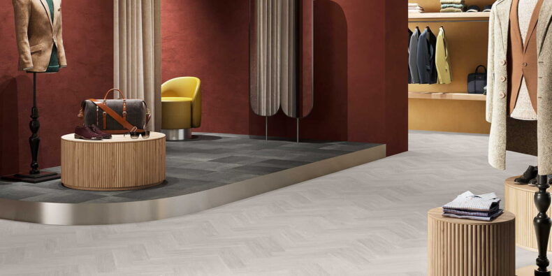 View of French Oak - Polar Parquet (Maximus) luxury vinyl tile by Invictus