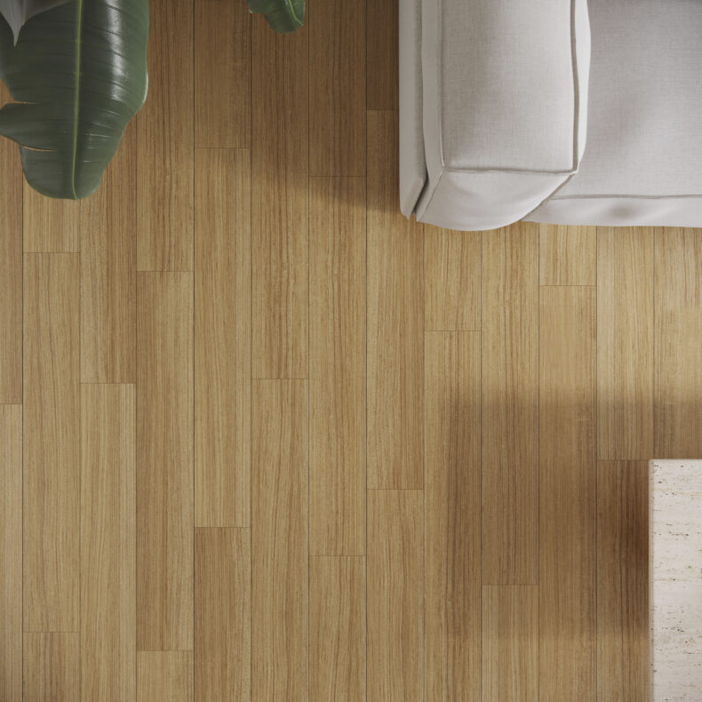 View of Natural Teak - Amber (Maximus) luxury vinyl tile by Invictus