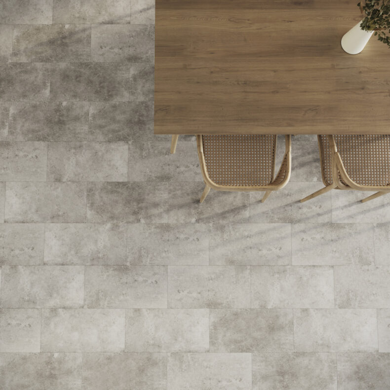 View of Northern Stone - Fog (Maximus) luxury vinyl tile by Invictus