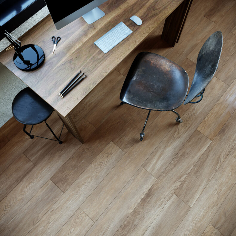 View of New England Oak - Toffee (Maximus Click) luxury vinyl tile by Invictus