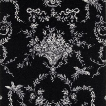 Classic Florals Nouveau Toile Empire Noir carpet by Brintons