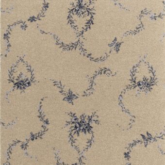 Classic Florals Nouveau Toile Papillon Blue carpet by Brintons