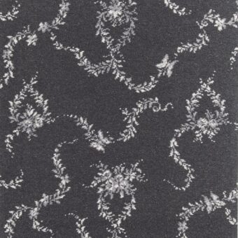 Classic Florals Nouveau Toile Papillon Grey carpet by Brintons