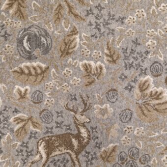 Purely Natural Flora and Fauna Woodland Stag Cloud carpet by Brintons