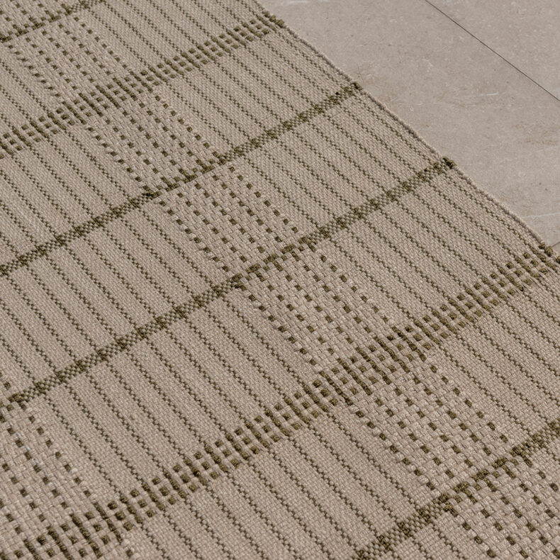 Zona Olive Stitch Outdoor 495707 rug by Brink