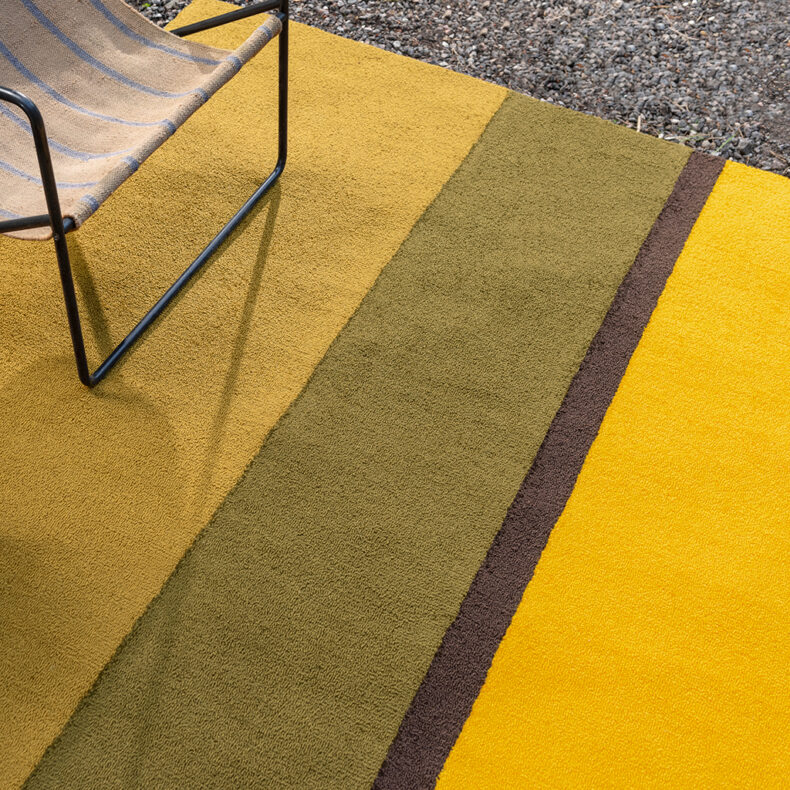 Habitat Festival Stripe Yellow Outdoor 496516 rug by Brink