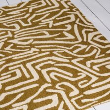 Melodic Ochre Gold Outdoor 443606 rug by Harlequin