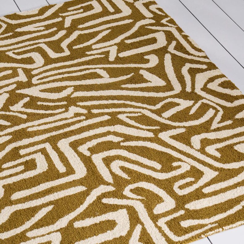 Melodic Ochre Gold Outdoor 443606 rug by Harlequin