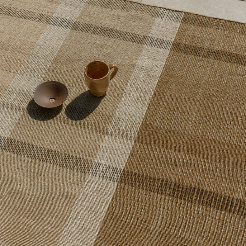Zona Cashew Block Stripe Outdoor 497501 rug by Brink
