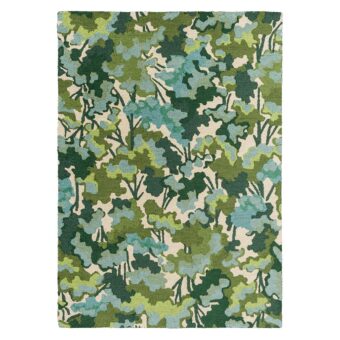 Tree Tops Green Outdoor 443807 rug by Harlequin