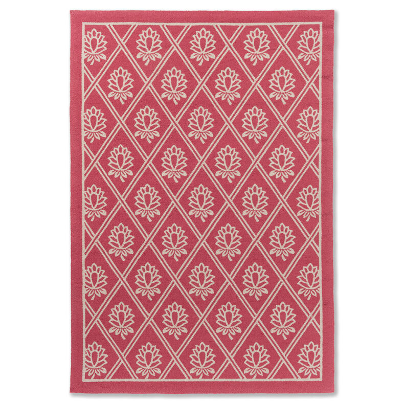 Porchester Poppy Red Outdoor 480200 rug by Laura Ashley