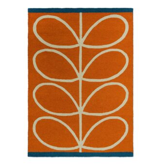 Linear Stem Orange Outdoor 464403 rug by Orla Kiely