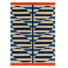 Stripy Stem Azure Outdoor 464308 rug by Orla Kiely