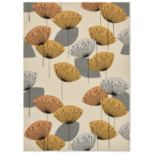 Dandelion Clocks Ochre Silver Outdoor 445803 rug by Sanderson