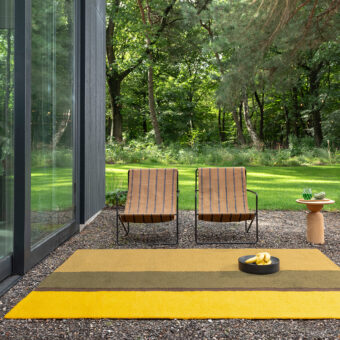 Habitat Festival Stripe Yellow Outdoor 496516 rug by Brink