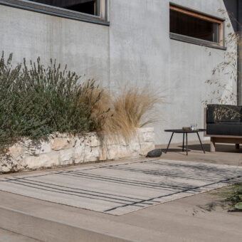 Zona Charcoal Line Outdoor 497605 rug by Brink