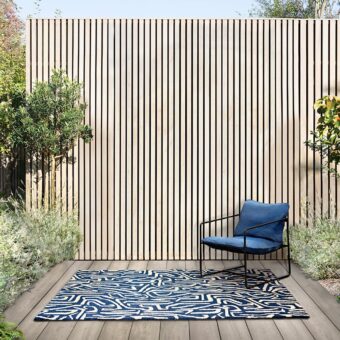 Melodic Blue Outdoor 443608 rug by Harlequin