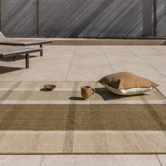 Zona Cashew Block Stripe Outdoor 497501 rug by Brink