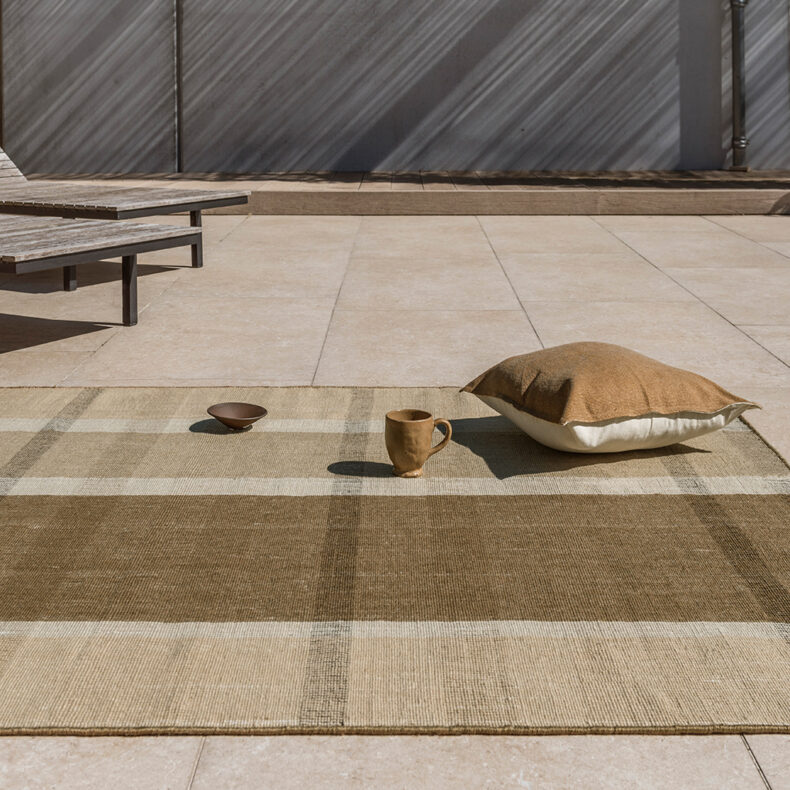 Zona Cashew Block Stripe Outdoor 497501 rug by Brink