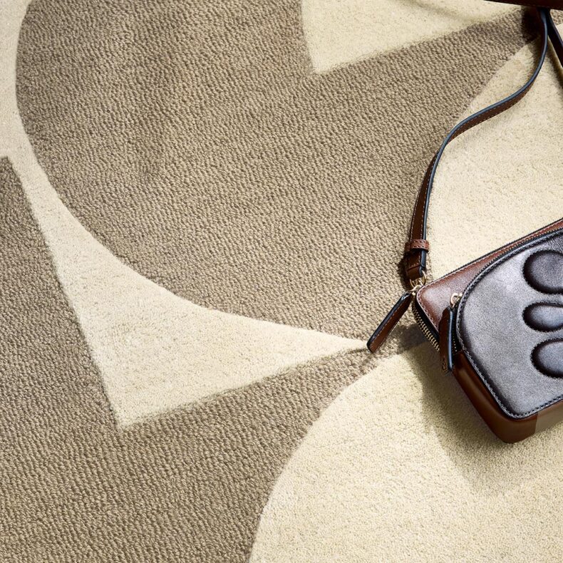 Prism Flower Mushroom Ecru 158009 rug by Orla Kiely