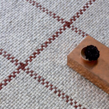 Craft Matter Check Ash Stone Red 49100 rug by Brink