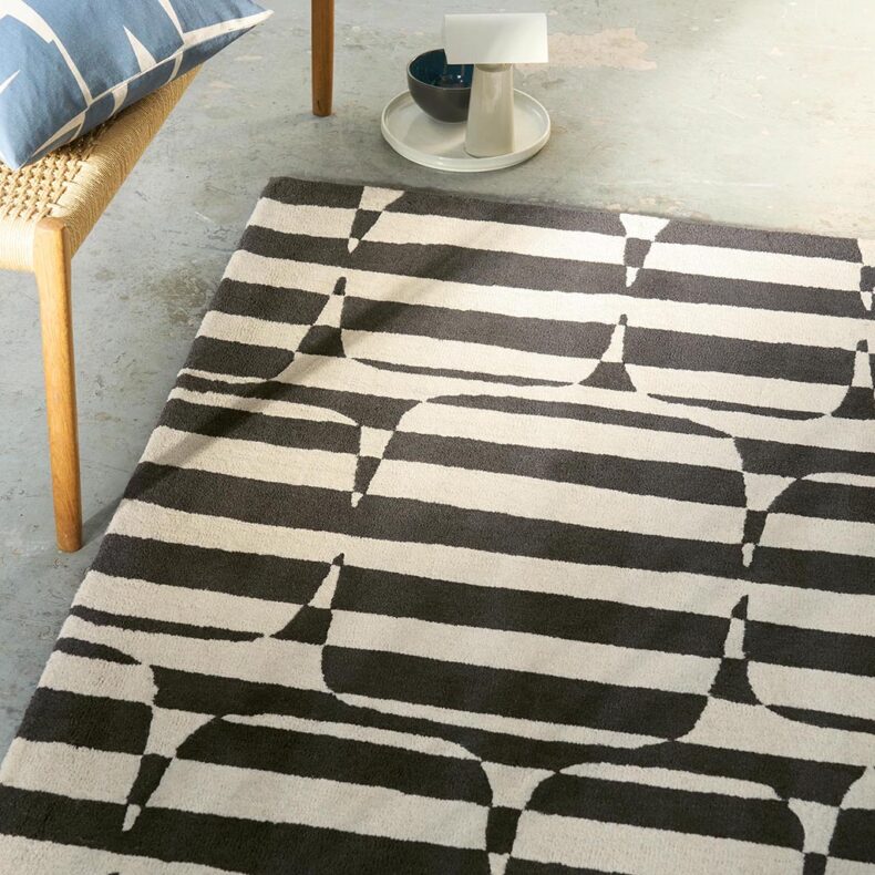 Lohko Stripe Charcoal 123105 rug by Scion
