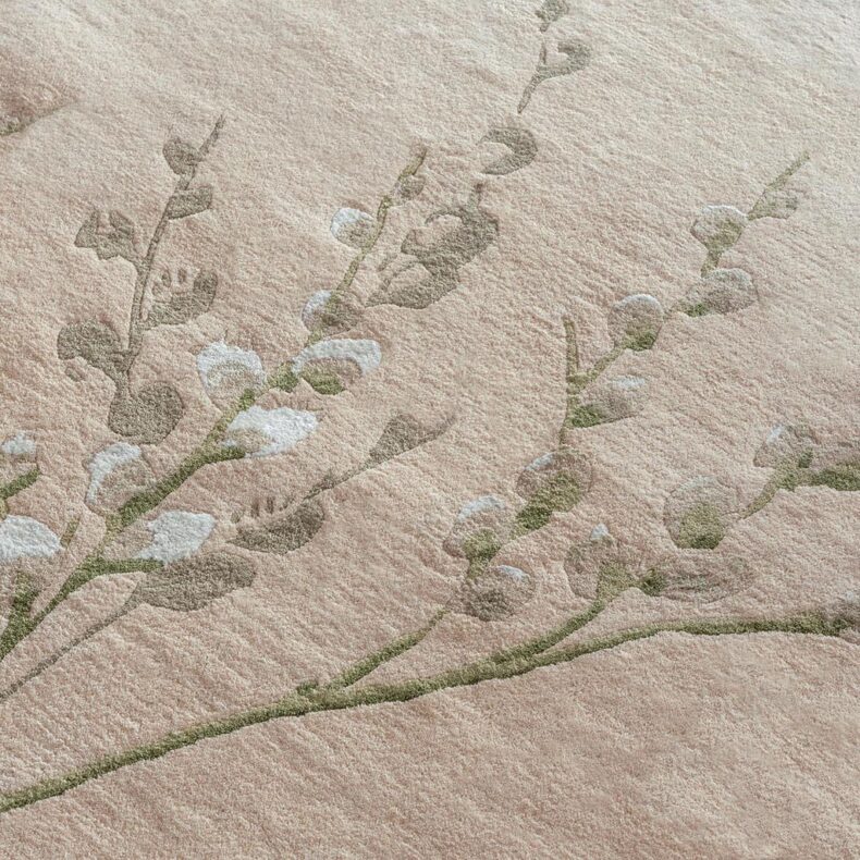 Pussy Willow Hedgerow Green 79807 rug by Laura Ashley