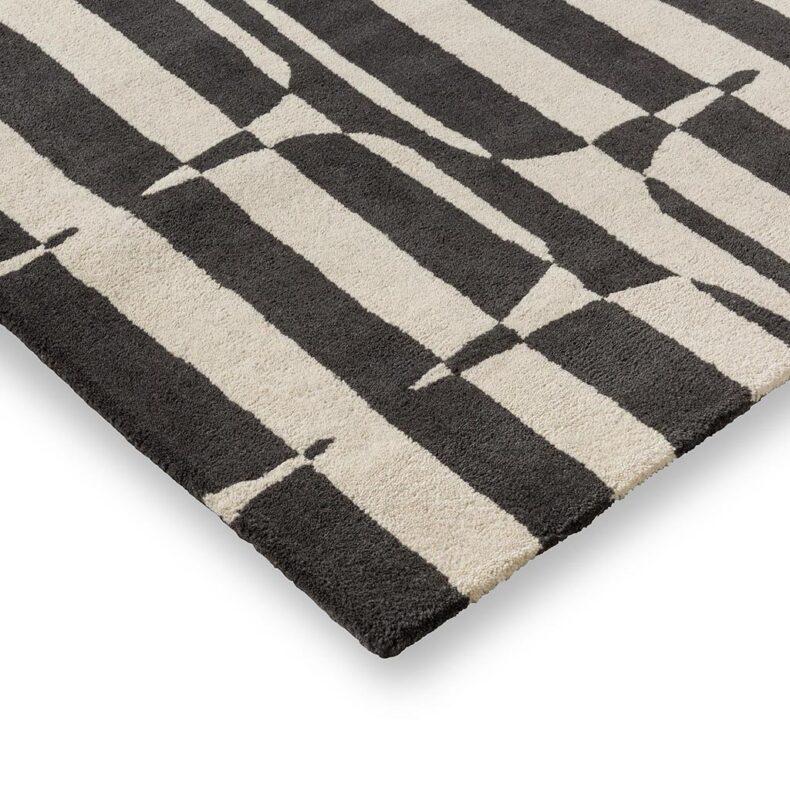 Lohko Stripe Charcoal 123105 rug by Scion