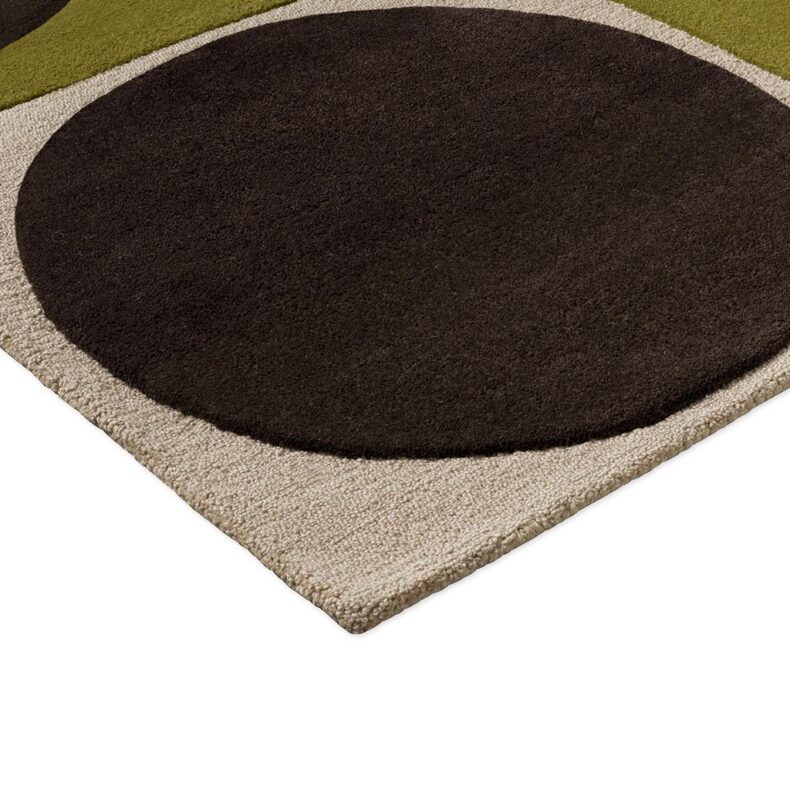 Spot Square Walnut Lichen 157907 rug by Orla Kiely