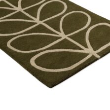 Linear Stem Olive Runner 60501 rug by Orla Kiely