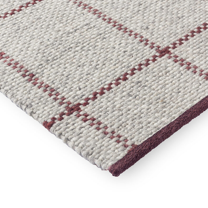 Craft Matter Check Ash Stone Red 49100 rug by Brink