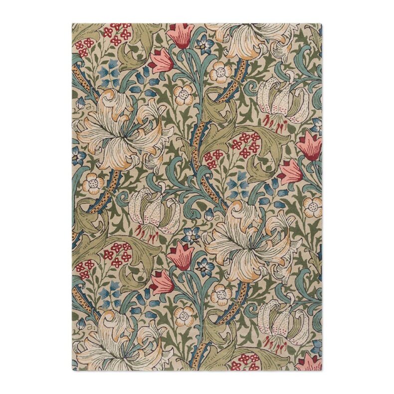 Golden Lily Green Red 130107 rug by Morris
