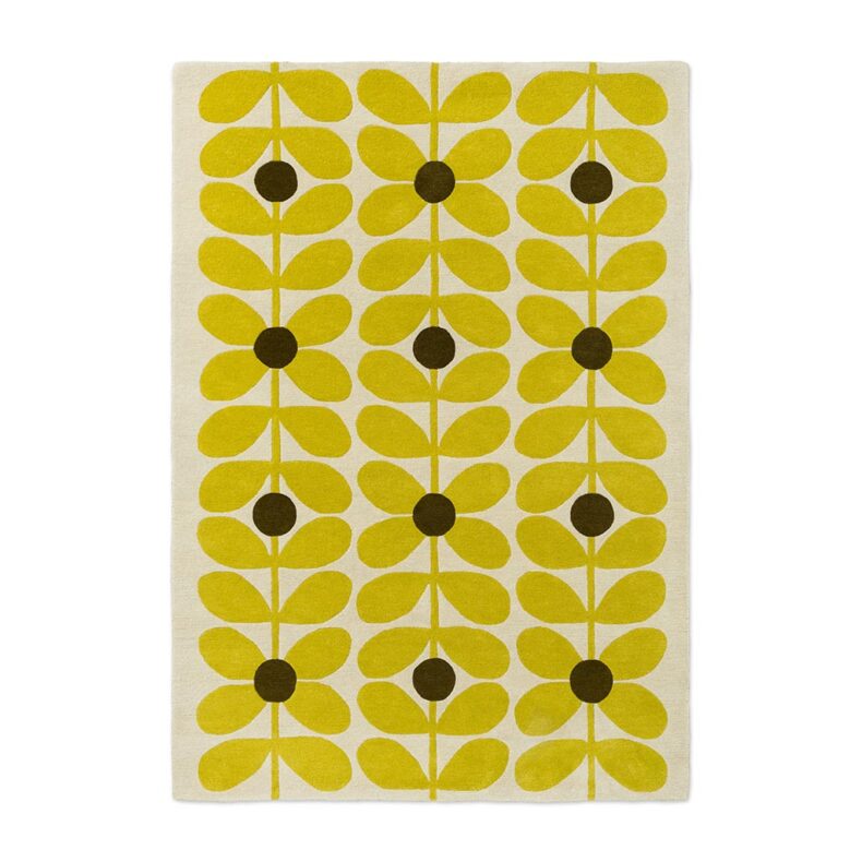 Sixties Stem Yellow 158106 rug by Orla Kiely