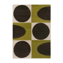 Spot Square Walnut Lichen 157907 rug by Orla Kiely