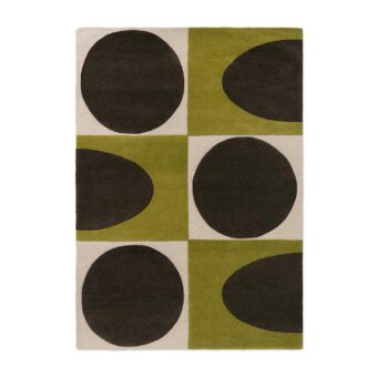 Spot Square Walnut Lichen 157907 rug by Orla Kiely