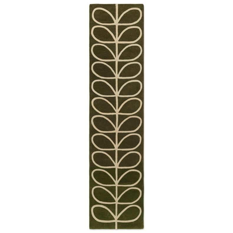 Linear Stem Olive Runner 60501 rug by Orla Kiely