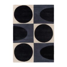 Spot Square Blue Navy 157908 rug by Orla Kiely
