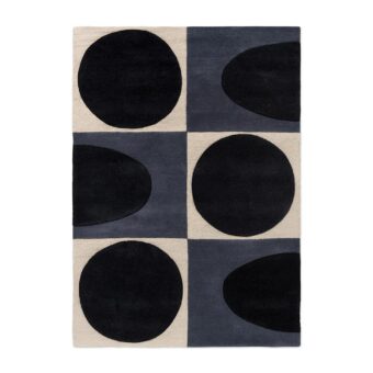 Spot Square Blue Navy 157908 rug by Orla Kiely