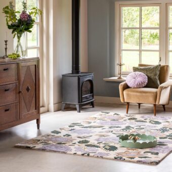 Wendling Floral Heather Purple 83104 rug by Laura Ashley