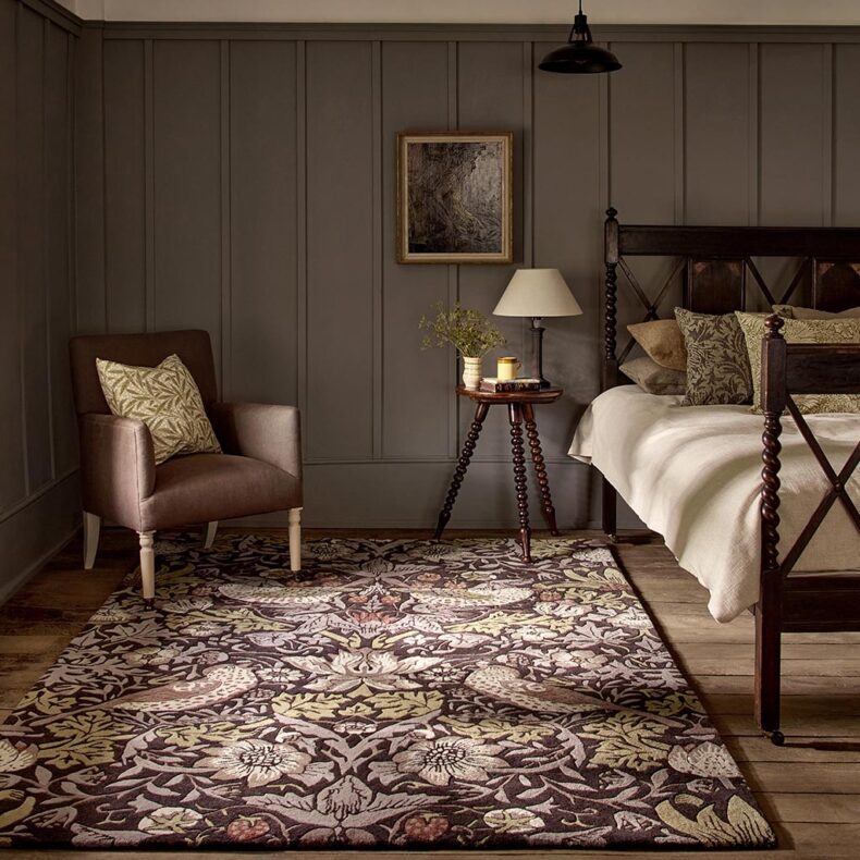 Strawberry Thief Grape 27705 rug by Morris