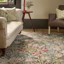 Golden Lily Green Red 130107 rug by Morris