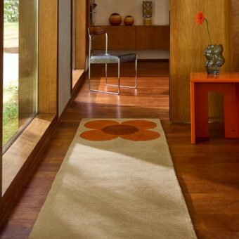 Flower Placement Pumpkin Ecru 158203 rug by Orla Kiely